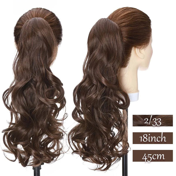 Synthetic Long Wavy Fake Ponytail Extension