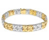 Nugget Solid White/Yellow/Rose Gold Handmade Bracelet , 9mm, 6.5-10 Inch
