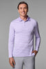 Men's Erodym Long Sleeve Sports Polo | Lavendula/White Stripe