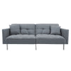 Linen Upholstered Modern Convertible Folding Futon Sofa Bed for Compact Living Space, Apartment, Dorm