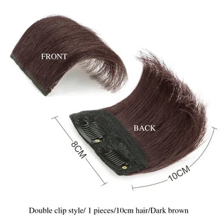 Buy a55-dark-brown-10cm 10-20cm Human Hair Invisable Seamless Hair Pad Extension Lining of Top Side Cover Hairpiece Increase Hair Volume for Women