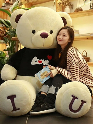 Buy 1-iu 100cm Plush Toy Teddy Bear Giant  T Shirt Soft Stuffed Animals Pillow Dolls Grilfriend Kids Wife Birthday Valentines Day Decor