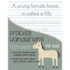 Practice Handwriting Horses for Kids: Practice printing while learning about horses Trace and Write Horse facts, quotes, jokes & More - Paperback