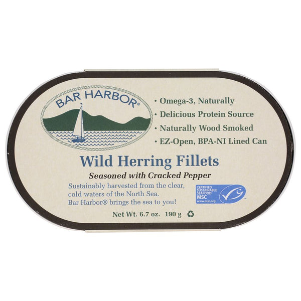 BAR HARBOR: Wild Herring Fillet Seasoned With Cracked Pepper, 6.7 oz