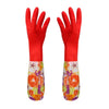 Rubber Velvet Long Gloves Household
