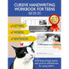 Cursive Handwriting Workbook for Teens (Who love cats): Cursive letter dot-to-dot tracing book for beginners to practice and learn writing in continuo - Paperback