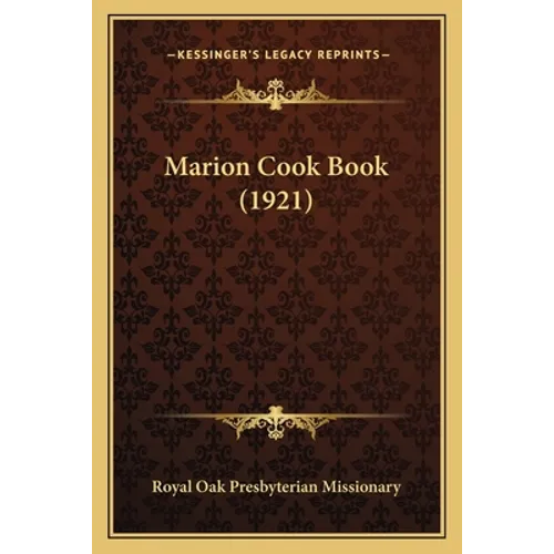 Marion Cook Book (1921) - Paperback