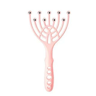 Buy pink 1 Pc Head Massager Scalp Neck Comb Roller Five Finger 9 Claws Steel Ball Hand Held Relax Spa Hair Care for Hair Stress Relief