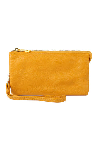 Buy yellow 005 - Leather Wallet With Detachable Wristlet