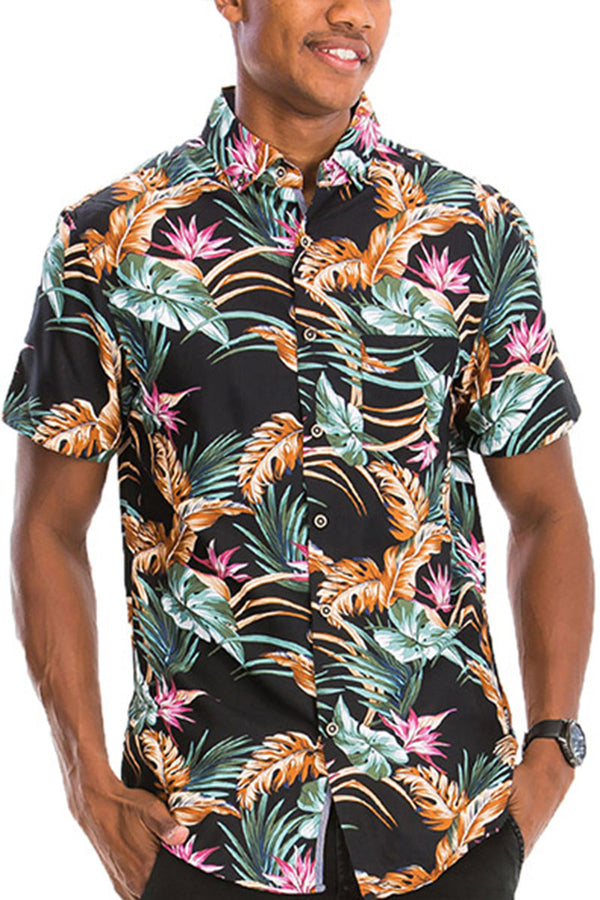 Digital Print Hawaiian Short Sleeve Shirt