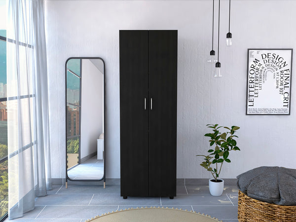 Slim Armoire Barkley, Bedroom, Black