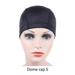 Buy dome-cap-s 12pcs Glueless Hair Net Wig Liner Cheap Wig Caps for Making Wigs Spandex Net Elastic Dome Wig Cap