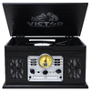 Victor State 7-in-1 Wood Music Center Graphite - Refurbished