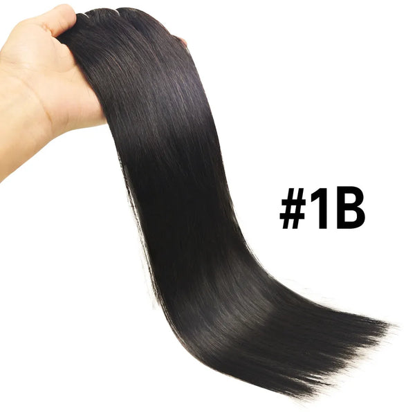 120G 8Pcs/Sets Clip in Hair Extensions Human Hair 10 to 26 Inch Brazilian Remy Straight Hair Natural Black 4 613 Color for Women