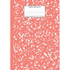 Marble Notebook A4: Coral Pink Marble College Ruled Journal - Paperback