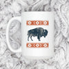 Rustic Buffalo Mug – Western Coffee Cup With Bison Design & Southwest Pattern