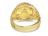 Fancy Solid White/Yellow/Rose Gold Handmade Coin Ring , Chinese Panda Bear Coin ,