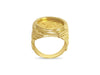 Fancy Solid White/Yellow/Rose Gold Handmade Coin Ring , Chinese Panda Bear Coin ,