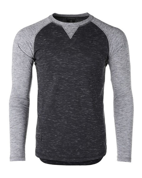 Baseball Retro Raglan - Heather/Black