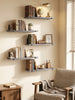 Wood Wall Shelves 15.8” with Metal Brackets – Rustic Floating Shelves | 5/8 Pack