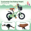 Girls Bike 12 Inch with Training Wheels and Basket - Green