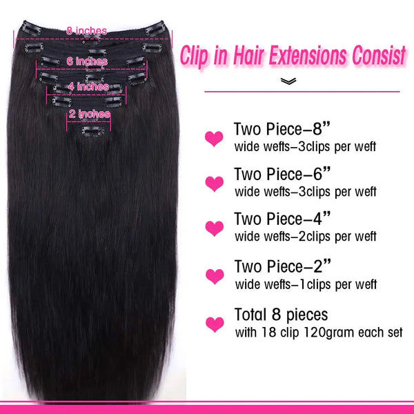 Straight Clip in Extensions