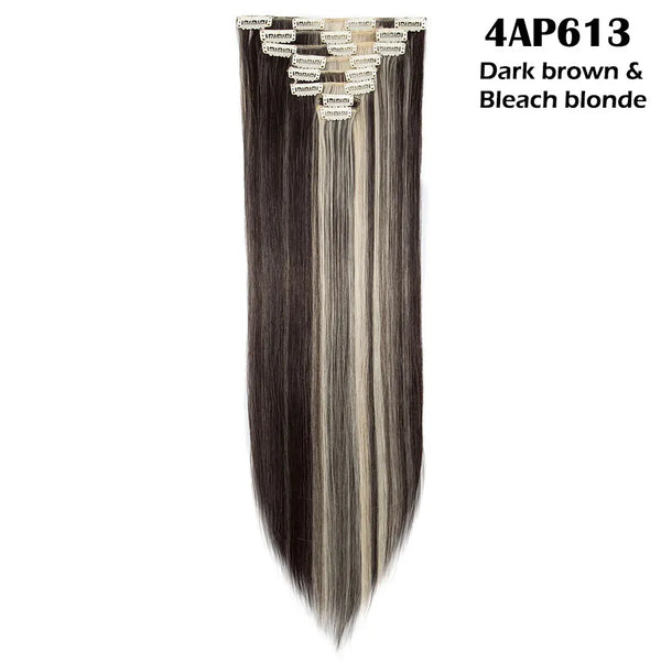 Long Straight Clip in on Hair Extensions