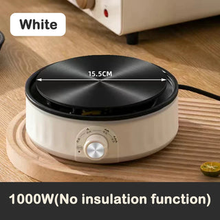 Buy 1000w-white 1000W Electric Mini Coffee Heater Milk Tea Mocha Heating Stove Hot Plate Multifunctional Cooking Pot Oven Small Furnace Cooker