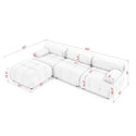 Modular Sectional Sofa, Button Tufted Designed and DIY Combination,L Shaped Couch With Reversible Ottoman, Orange Velvet