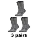 1/2/3 Pairs Merino Wool Socks Men's Autumn Winter Thickened Thermal Socks Mountaineering Breathable Outdoor Sports Socks Large