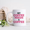 Funny Coffee Mug | Coffee Addict Gift - Glitter Style Ceramic Cup, Dishwasher Safe