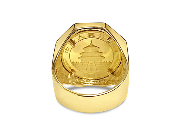 Handmade Solid Gold Fancy Coin Ring