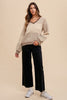 Color Block Sweater Top: Mocha
