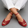 Women's Woven Flat Sandals | Retro Hollow Buckle Open-Toe Sandals in 6 Colors