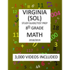 8th Grade VIRGINIA SOL, 2019 MATH, Test Prep: 8th Grade VIRGINIA STANDARDS of LEARNING 2019 MATH Test Prep/Study Guide - Paperback