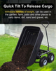 Heavy Duty Poly Garden Dump Cart – 600 lb Capacity, 10" Pneumatic Tires