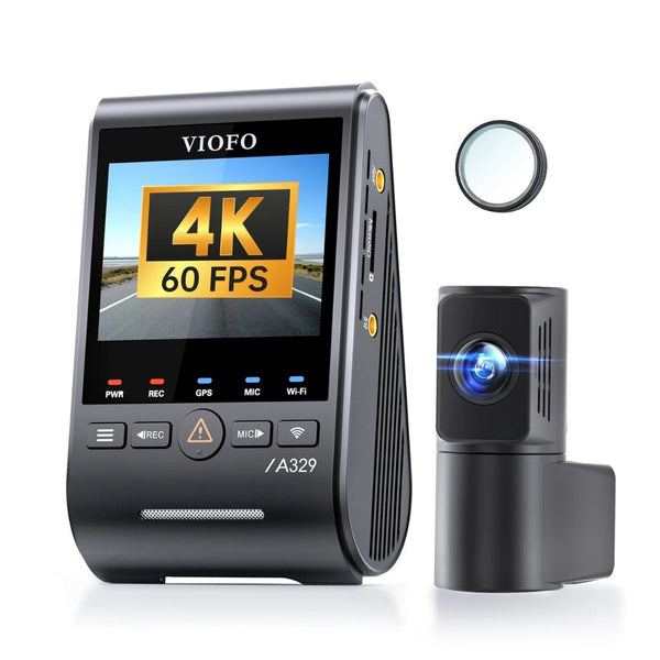 VIOFO A329S 2CH 4K UHD 60FPS Front + 2K Rear Sony STARVIS 2 Dash Cam