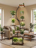 Metal 8-Tier Corner Plant Stand | Indoor Tree-Shape Plant Shelf
