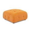 Modular Sectional Sofa, Button Tufted Designed and DIY Combination,L Shaped Couch With Reversible Ottoman, Orange Velvet