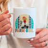 Farm Girl Mug – Rustic Farmhouse Coffee Cup with Sunflower Chicken Art