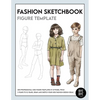 Fashion Sketchbook Kids Figure Template: Over 200 kids' fashion figure templates - from age 3 - 12 - Paperback