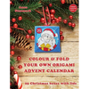 Colour & fold your own origami advent calendar - 25 Christmas boxes with lids: UK edition - Paperback