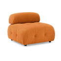 Modular Sectional Sofa, Button Tufted Designed and DIY Combination,L Shaped Couch With Reversible Ottoman, Orange Velvet