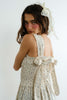 Margot Retro Bow Tie Back Smocked Midi Dress