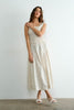 Margot Retro Bow Tie Back Smocked Midi Dress