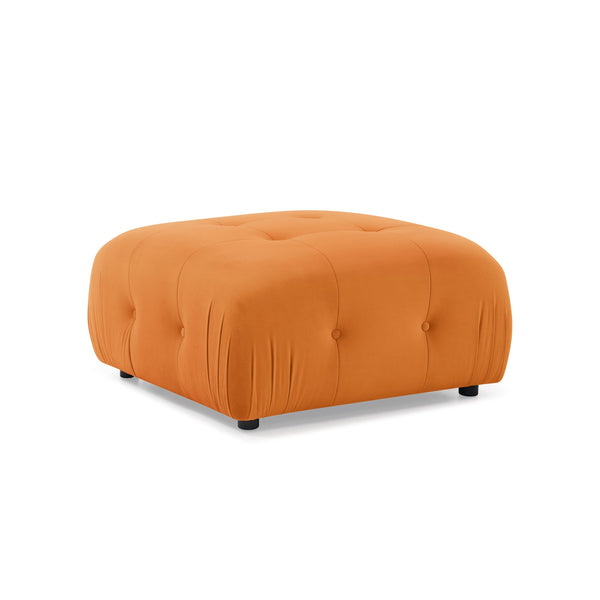 Modular Sectional Sofa, Button Tufted Designed and DIY Combination,L Shaped Couch With Reversible Ottoman, Orange Velvet