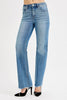 Tina Tummy Control High Rise Wide Leg Raw Cut Hem Jeans
