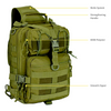 JupiterGear Tactical Military Sling Backpack 15L Shoulder Bag Molle Outdoor Daypack Backpack with Adjustable Strap