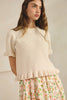 Ave Ruffle Wave Hem Knit Sweater