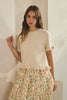 Ave Ruffle Wave Hem Knit Sweater